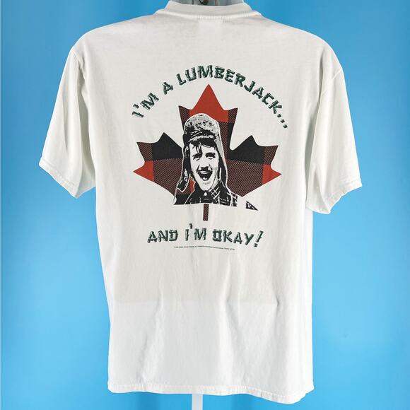 90s Monty Python Flying Circus Lumberjack tshirt 1990s vintage - Picture 2 of 8